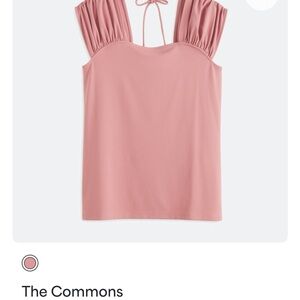 Women's Pink Ruffle-Shoulder Tank Top